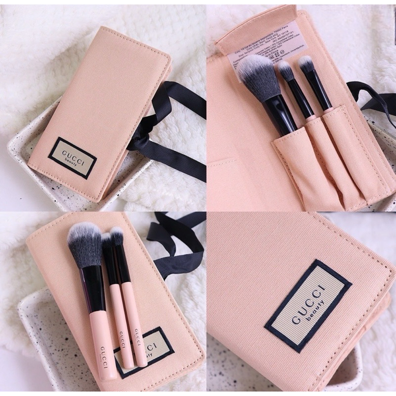 (💕 เซ็ทแปรงแต่งหน้า สวยหวานลูกคุณหนู) Gucci Beauty Travel Brush Set
