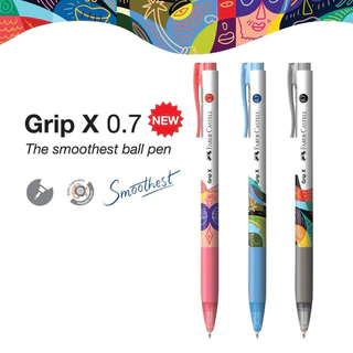 [ยกกล่อง] ปากกา Faber-Castell รุ่นNew Grip X5 | Grip X7 | Grip X5 Pastel หมึกดำ แดง น้ำเงิน