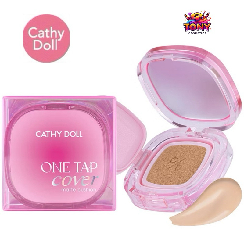CATHY DOLL ONE TAP COVER MATTE CUSHION SPF50+ PA++++เคที่ดอลล์วันแท็ปคัฟเวอร์แมทท์คุชชั่น เอสพีเอฟ50+พีเอ++++ ขนาด12g