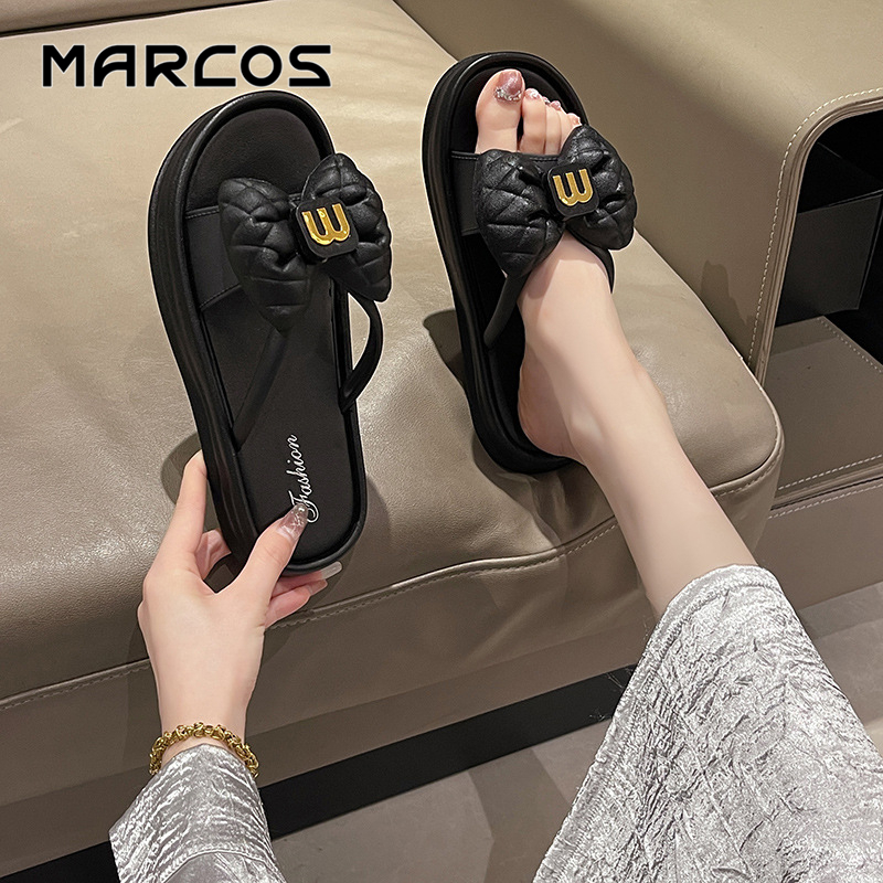 MARCOS สินค้ามีพร้อมส่งจากไทย รองเท้าแตะแฟชั่นเกาหลี ทนทานมาก พื้นนุ่ม กันลื่น รองเท้าแตะฮันเตอร์สุดเทรนด์#3.15