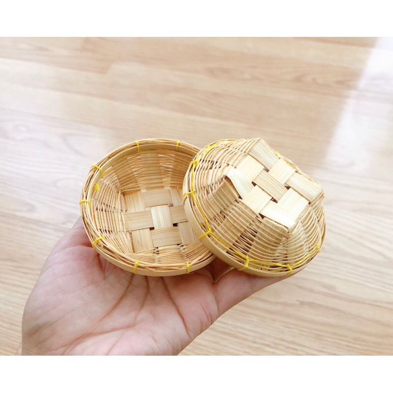 ตะกร้าสานไม้ไผ่ ขนาด 3” ราคา/ชิ้น