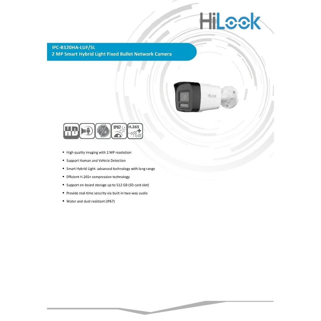 HiLook ชุดกล้องวงจรปิด8ตัว รุ่น IPC-B140HA-LUFSL ฟังเสียงและพูดโต้ตอบได้ ภาพสี24ชม.ภาพคมชัด ไม่ต้องเดินสายไฟ ติดตั้งง่าย