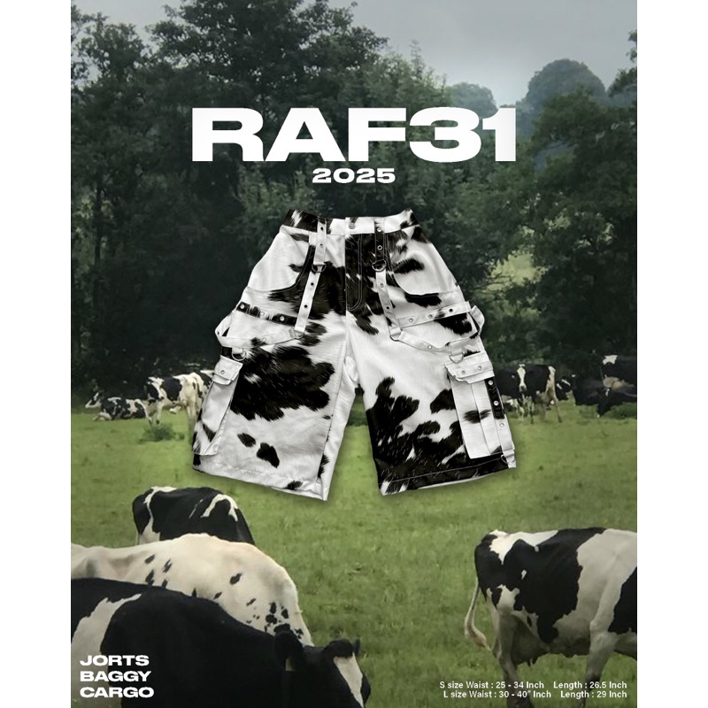Raf31 - JORTS BAGGY CARGO (กางเกง4ส่วน)