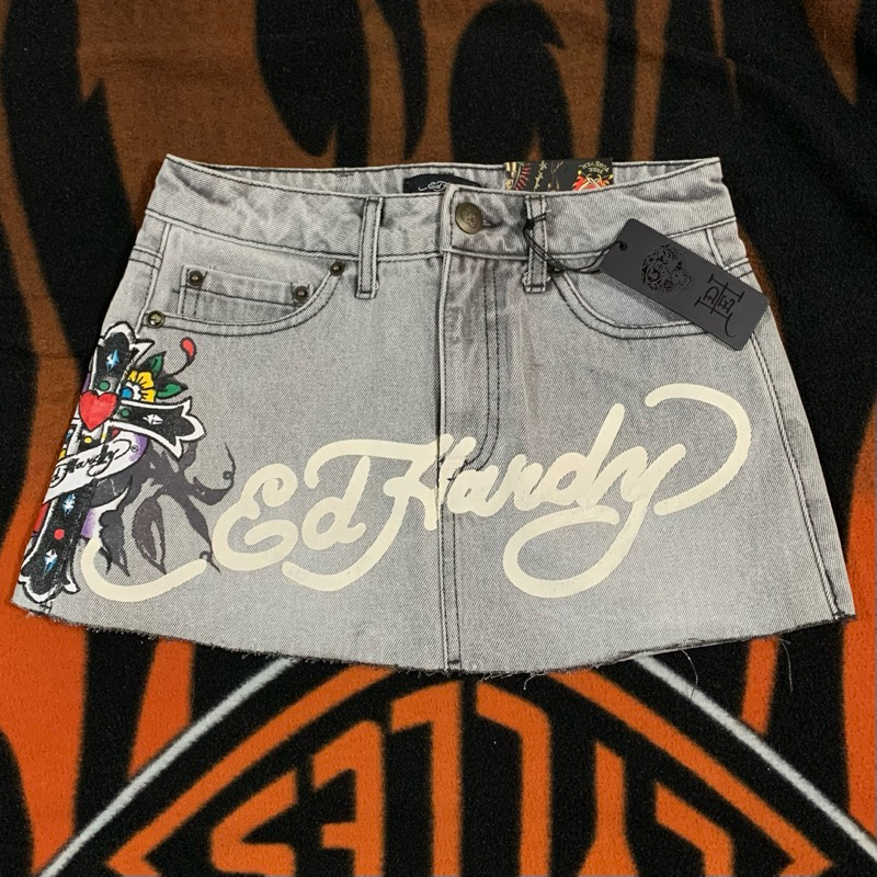 Ed Hardy Mini Skirt (XS)แท้💯