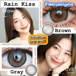 คอนแทคเลนส์ Rain Kiss - Luxzylens สี Brown น้ำตาล / Gray เทา…