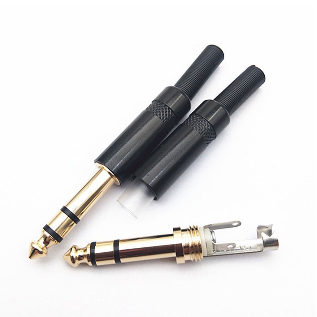 แจ็ค 6.5มม. Stereo แบบเข้าหัวเอง สำหรับต่อสายเครื่องเสียง ผลิตจากวัสดุคุณภาพดี มีไห้เลือกจำนวนตั้งแต่ 1 - 10 ตัว
