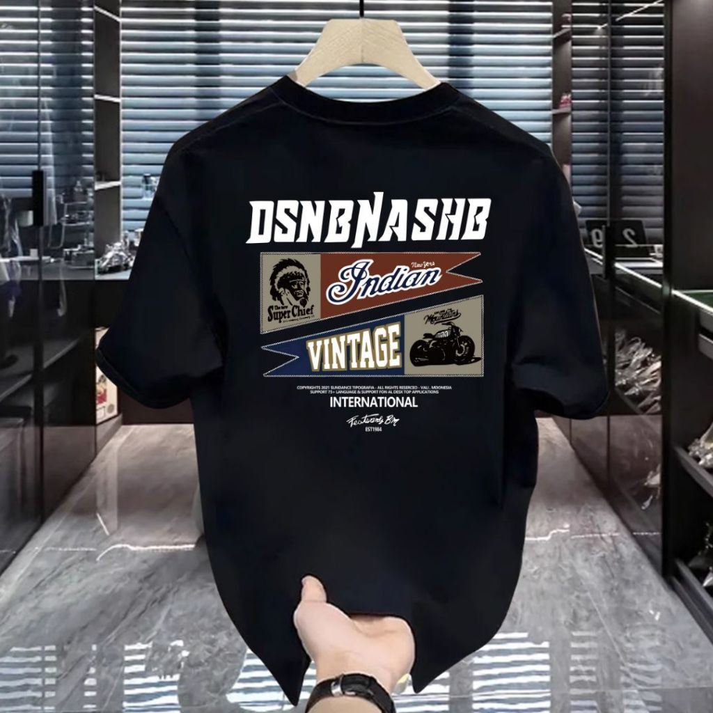 You-T 💫 เสื้อยืดแขนสั้น ผ้าฝ้าย100% เสื้อยืดโอเวอร์ไซส์ สวมใส่สบาย คอกลม ย้อนยุค สกรีนลาย ไม่หดตัว สตรีทสไตล์