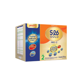 นมผง S-26 GOLD® Pro-C™ (2750g) นมผง เอส-26 โกลด์® โปรซี ผสมแอลฟา สฟิงโกไมอีลิน™ สูตร 2 (2750 กรัม)