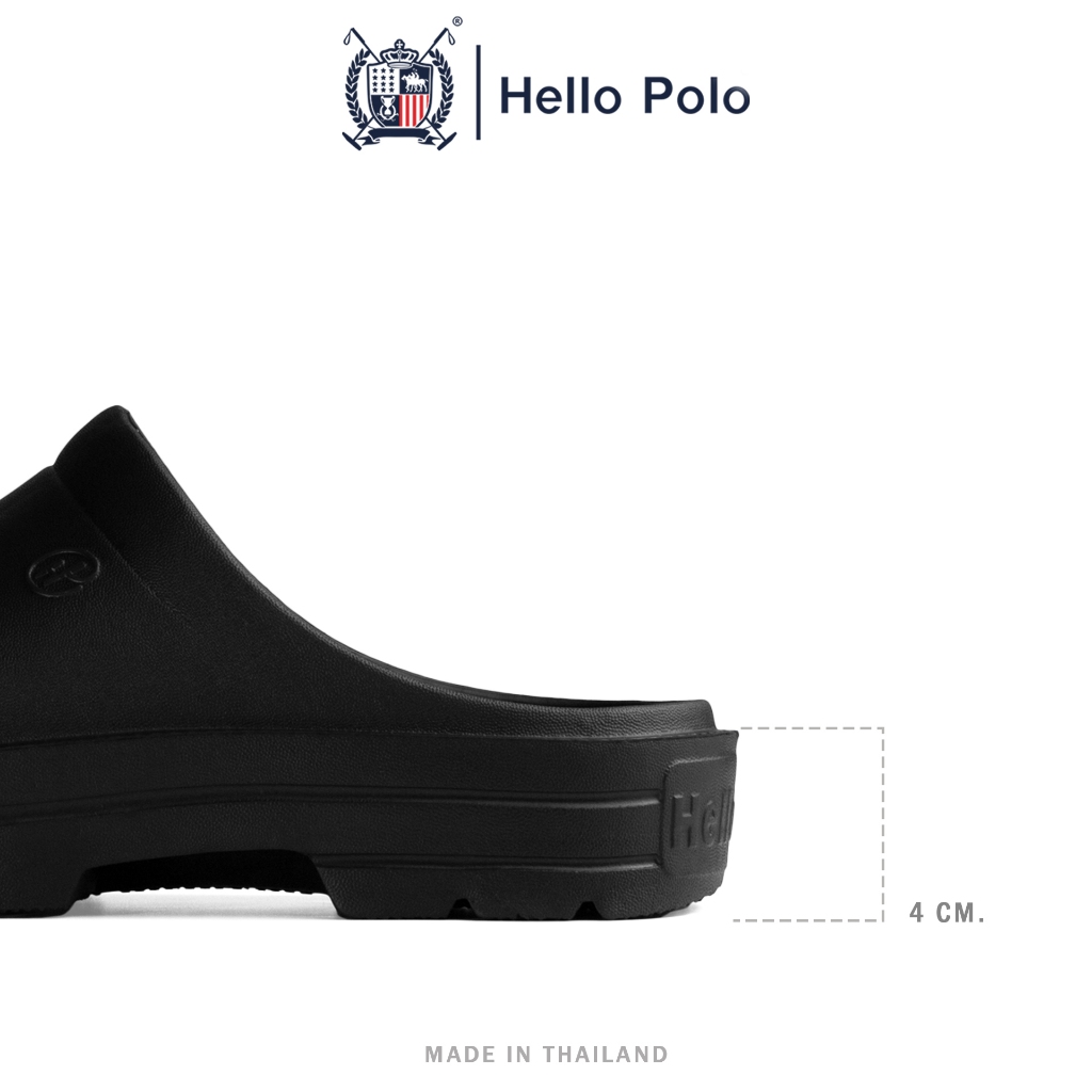 Hello Polo รองเท้าเปิดส้น รองเท้าแตะนุ่ม สําหรับผู้ชาย แฟชั่น ทนต่อการสึกหรอ กันลื่น ส้นหนา 4 ซม นุ่มนวลเหมือนเมฆ HP8045
