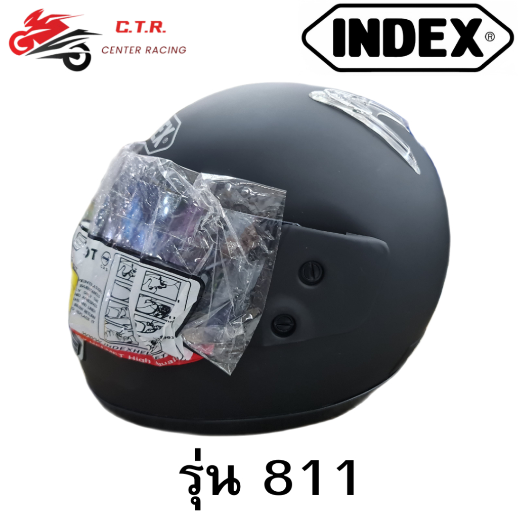 🔥 หมวกกันน็อคเต็มใบ INDEX 811 | มาตรฐาน มอก. 🚀