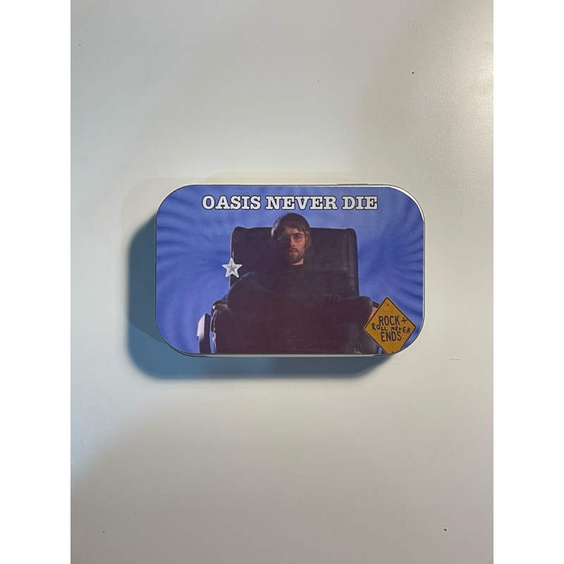 กล่องเหล็กวง Oasis band Never Die Version Altoids Wallet