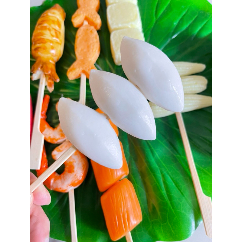 กับข้าวแม่ ชุดหม่าล่าเสียบไม้ ของเล่นบทบาทสมมุติ ( รอดินปั้นแห้ง 5-7 วัน) - รูปที่ 5