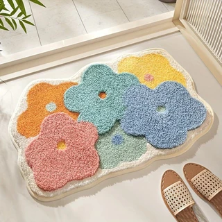 พร้อมส่ง พรมเช็ดเท้า พรมปูพื้น กันลื่น แห้งไว พรมห้องน้ำ ดูดซับน้ำได้ดี นิ่มสบาย หลากหลายรูปแบบ