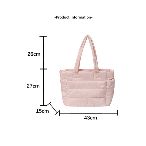สไตล์เกาหลี สุภาพสตรีกระเป๋าสะพายขนาดใหญ่ Tote Bag สําหรับผู้หญิง กระเป๋าเมฆสบาย ๆ สีทึบ สามารถวางบนกระเป๋าเดินทาง