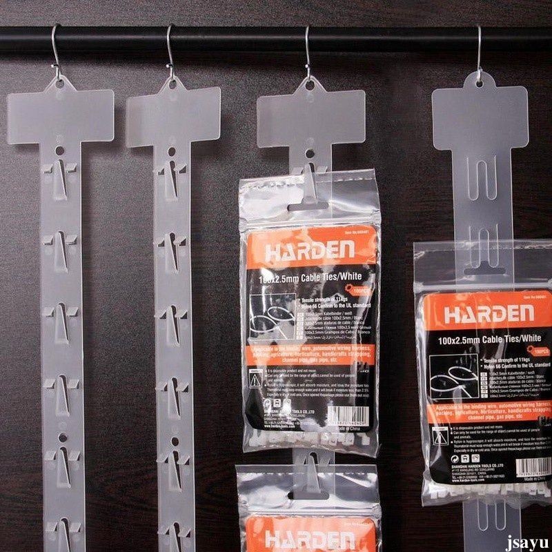 😍COD😍แถบพลาสติกสําหรับแขวนขนมขบเคี้ยว 1.3 MM 12 ตะขอ Supermarket hook