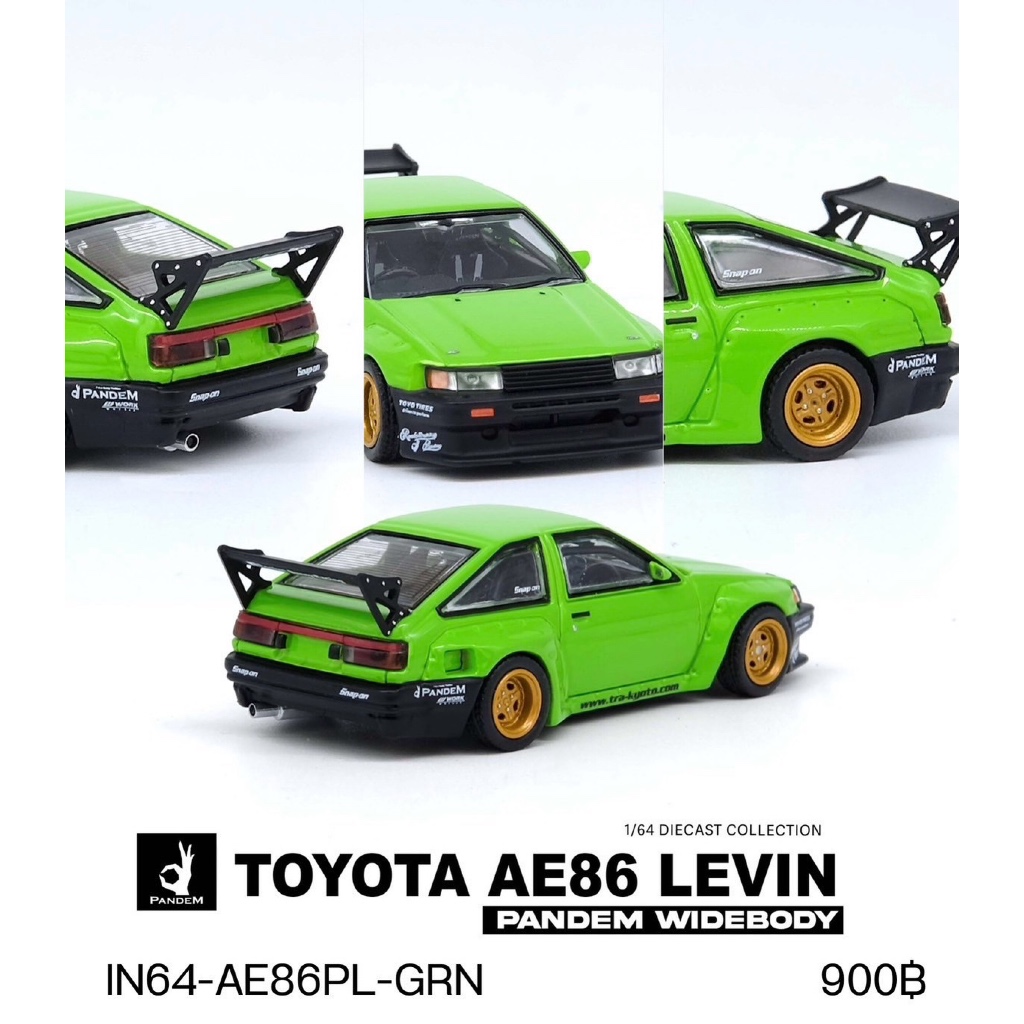 IN64-AE86PL-GRN-INNO64 1/64 Toyota AE86 Levin PANDEM ROCKET BUNNY Green