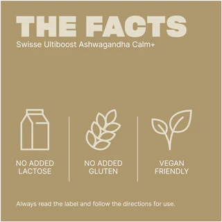 Swisse Ultiboost Ashwagandha Calm+ 60 Pack ช่วยผ่อนคลายความเครียด บรรเทาความเหนื่อยล้า