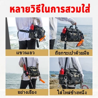 กระเป๋าตกปลา กระเป๋าใส่อุปกรณ์ตกปลา กระเป๋าใส่เหยื่อตกปลา มัลติฟังก์ชั่น ความจุขนาดใหญ่ เหมาะสำหรับการใช้งานกลางแจ้ง ฯลฯ