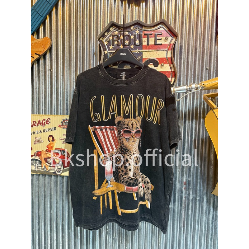 เสื้อยืด ผ้าฟอก ลายเสือGlamour | BK.shop🌈