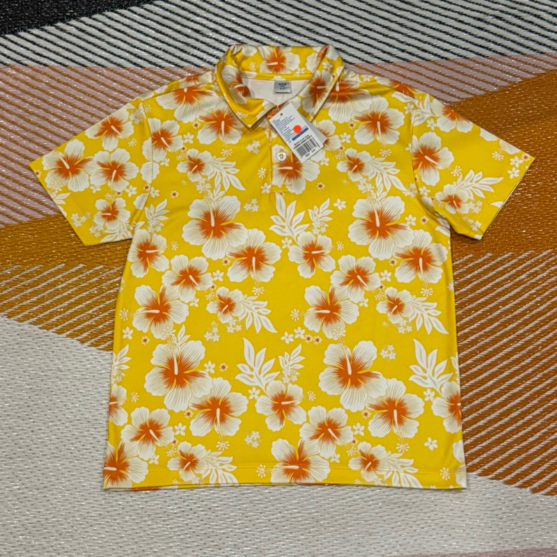เสื้อยืดคอปก / เสื้อยืดโปโล ลายดอก AiiZ Cool Wear  ของใหม่ Size 8-9ปี