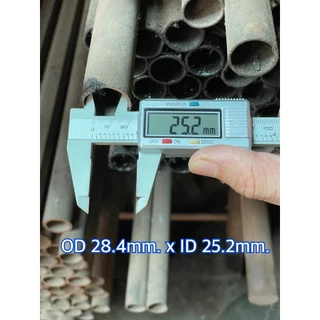 ท่อเหล็กกลม แป๊ปสเตย์ไร้ตะเข็บ คุณภาพดีจากต่างประเทศ Seamless Tube ขนาดรอบนอก 28.4 mm. รูใน 25.2 mm.