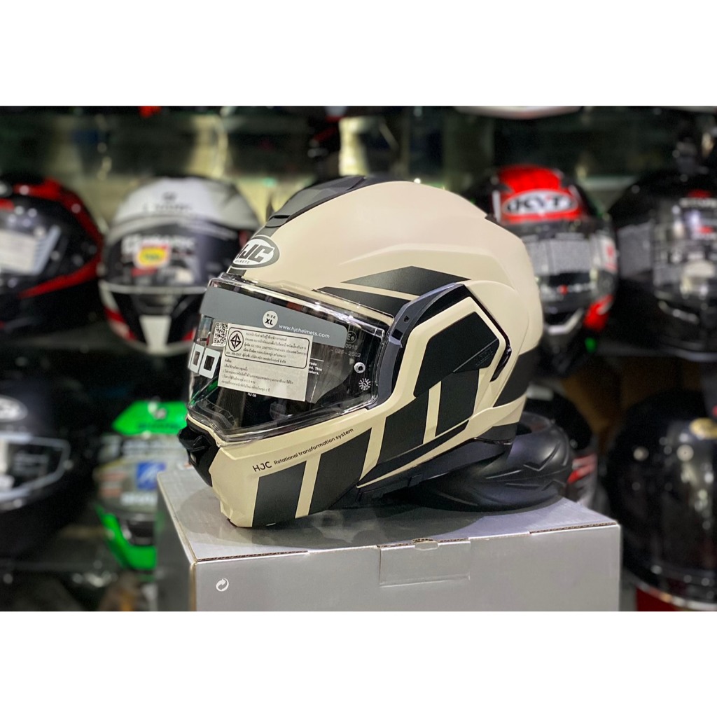 หมวกกันน็อค HJC รุ่น i100 เปิดยกคางเก็บด้านหลัง แบบ 180 องศา