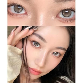 【1คู่-฿10!! 2 คู่-฿20】0~-600 Midroo คอนแทคเลนส์สีกรองแสงคอนเทค Pearl Grey เลนส์บิ๊กอาย 14.0mm-1คู่