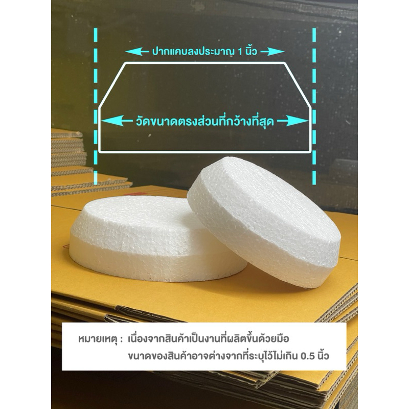 หนา 2 นิ้ว โฟมทำกระทง เหลาเฉียง
