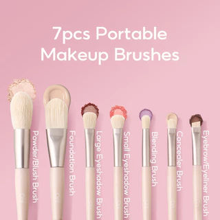 Oni Portable Makeup Brush Set เซตแปรงแต่งหน้า 7 ชิ้น พร้อมถุง แปรงแต่งหน้าขนนุ่ม แปรงแต่ง