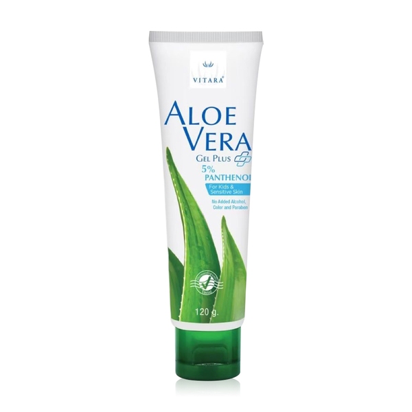 Vitara Aloe Vera Plus Panthenol 120g เจลว่านหางจระเข้ผสมแพนธีนอลเข้มข้น