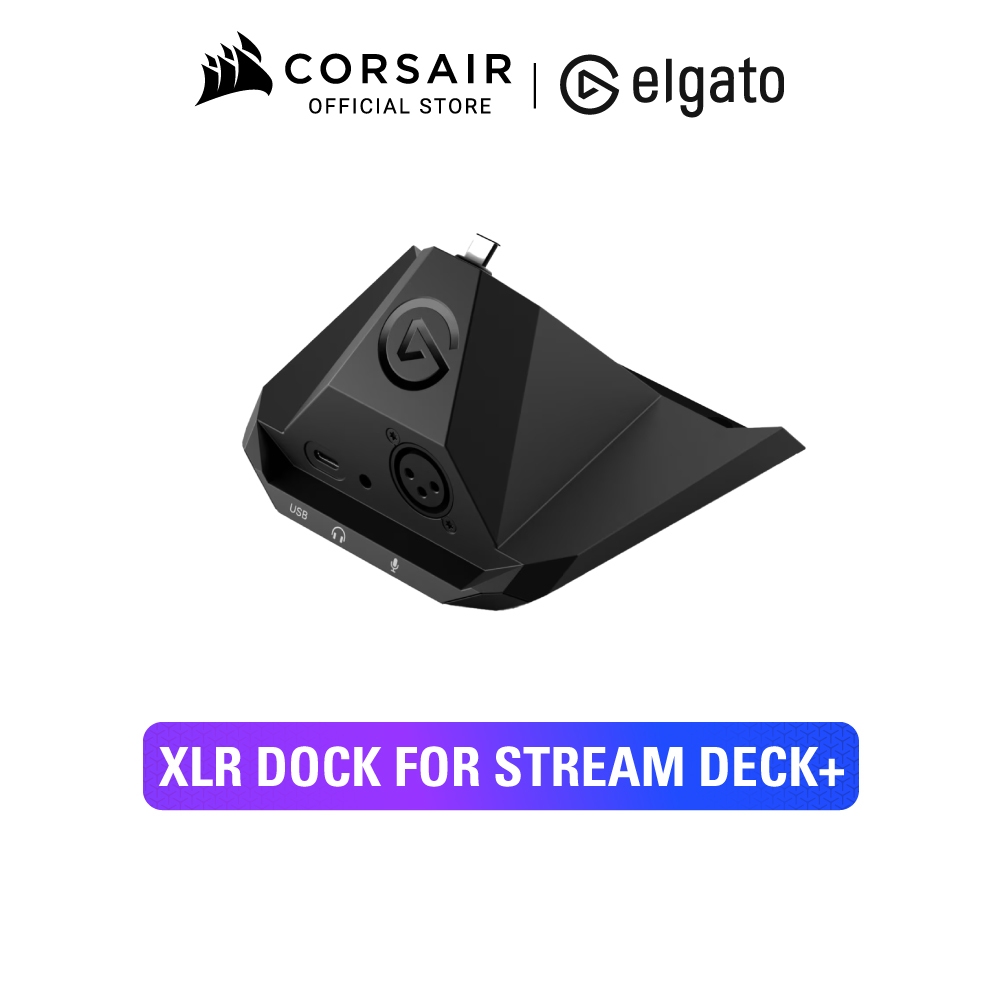 ELGATO XLR DOCK FOR STREAM DECK + - อินเทอร์เฟซเสียง USB พร้อมอินพุต XLR ใช้สำหรับ Stream Deck+