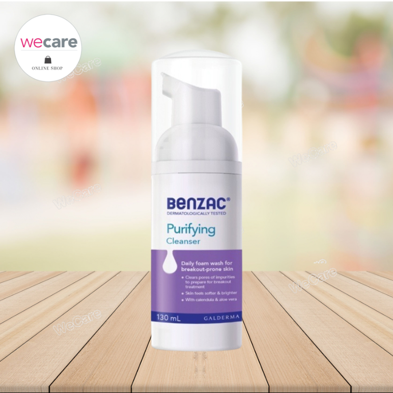 Benzac purifying foam cleanser 130มล เบนแซค สปอตส์ เดย์ลี่ เฟเชียล โฟม คลีนเซอร์ โฟมล้างหน้า