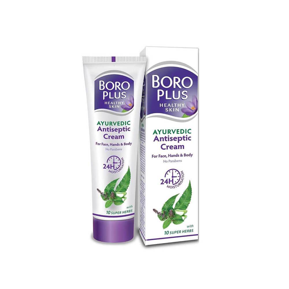 Boroplus Cream Antiseptic Ayurvedic for face /hands & body 24hr moisturisation 80 Ml Boroplus body lotion free 40 ml
