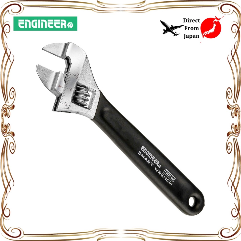 【Direct from Japan】ENGINEER Smart Monkey Wrench ประแจเลื่อน บางพิเศษ ปลายบางพิเศษ 155mm TWM-03