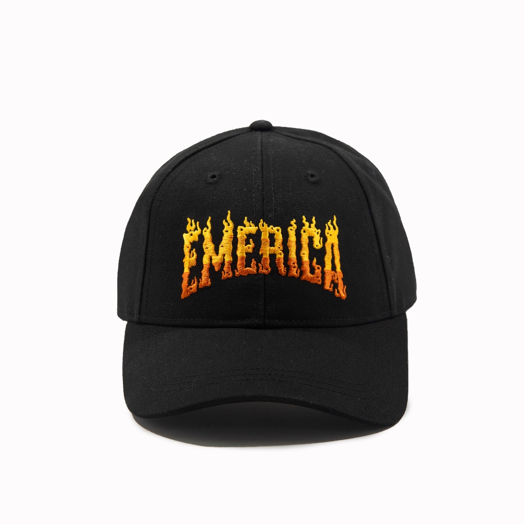 EMERICA หมวกแก๊ป GAS CAN FLAME LOGO BASEBALL CAP สี BLACK