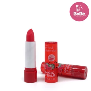 {12แท่ง} TANAKO Watermelon Magic Lip Balm ลิปบาล์มมีสี บำรุงริมฝีปาก เนียนนุ่ม กลิ่นแตงโม no.HT044