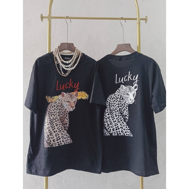 SIS.ON | พร้อมส่ง Oversize เสื้อยืดโอเวอร์ไซส์ No.23 เสือ lucky