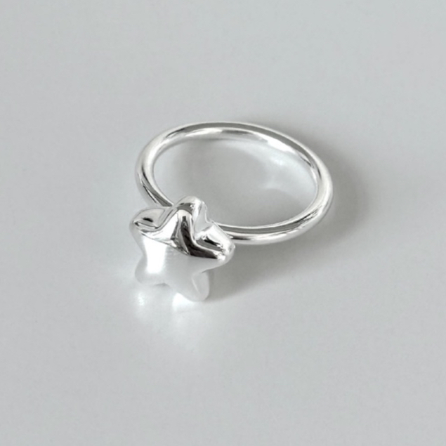 (ring) : BUBBLE STAR RING  SILVER925 | แหวนเงินแท้ แหวนดาว แหวนจี้ดาวเงินแท้ (ราคาต่อ 1 วง) | YOUR WISHLIST