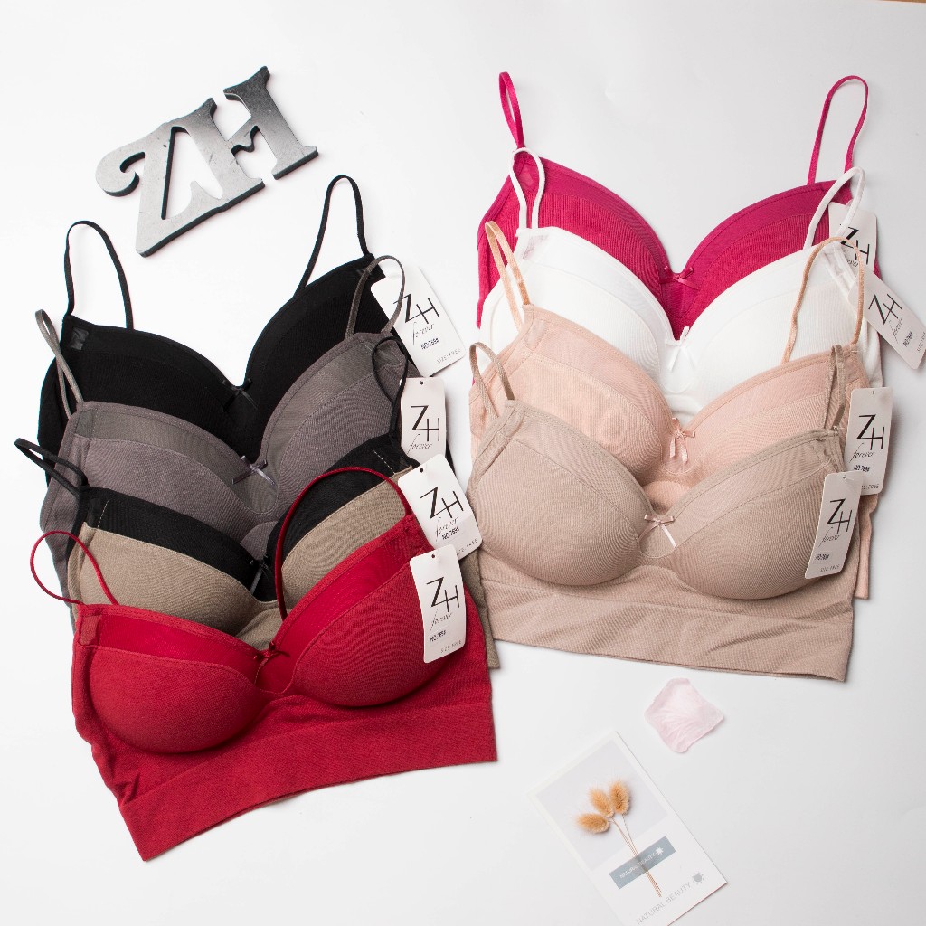 ZH.769 บราฟองน้ำในตัว เสื้อในไร้โครงทรงสวยสินค้าพร้อมส่ง