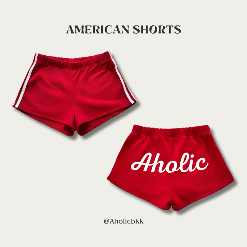 AHOLICBKK | AMERICAN SHORTS กางเกงขาสั้นสายฝอ