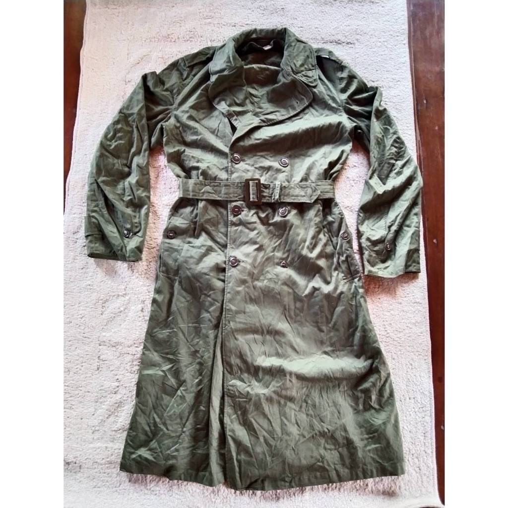 เสื้อคลุมทหาร GI ในสงครามเกาหลี ช่วงปี 1950s, Vintage U.S. Military Overcoat OG 107 General Trench C