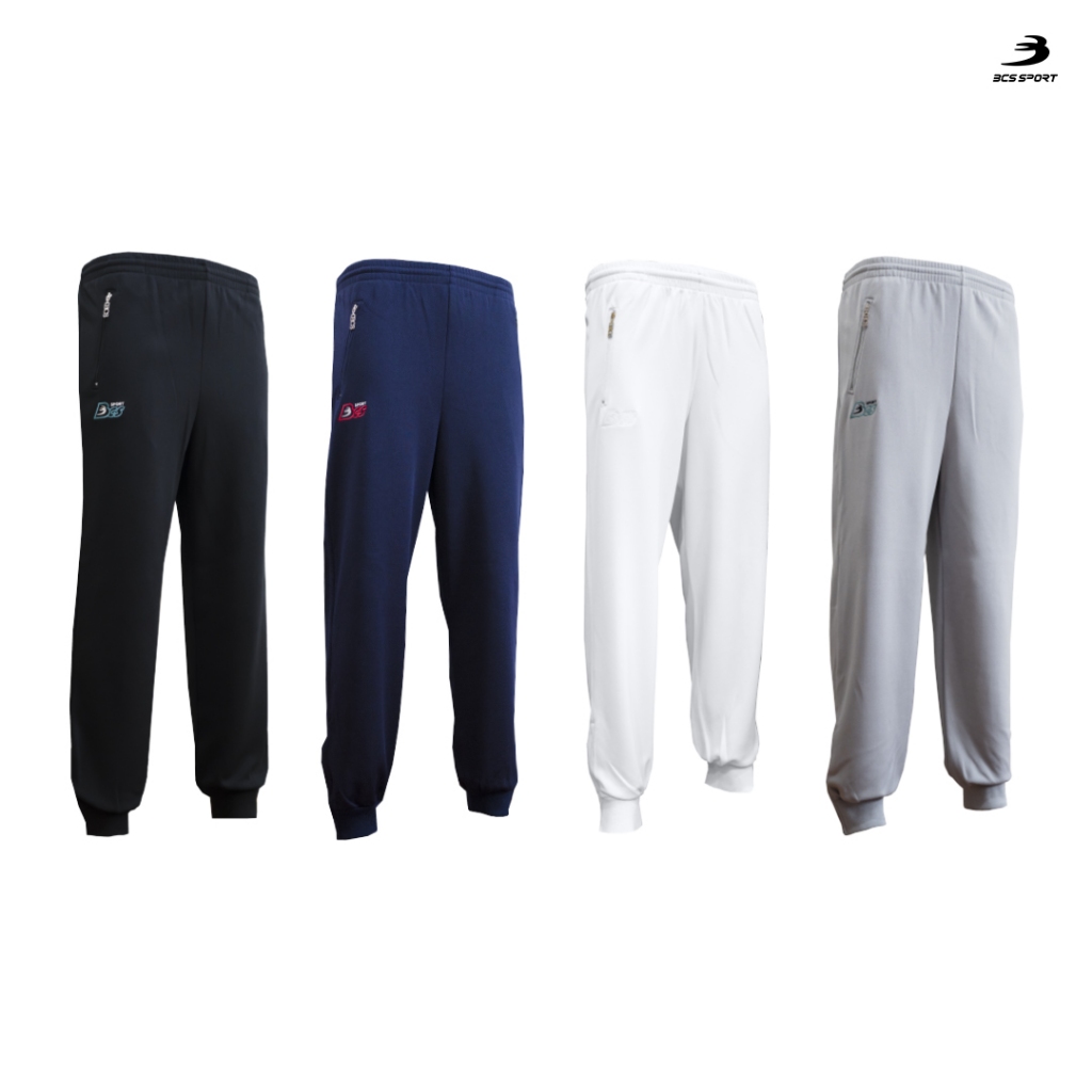 BCS SPORT กางเกงวอร์ม ขายาว ขาจั๊ม UNISEX สีพื้น ซับในตาข่าย เนื้อผ้า มิซูโน่ (MIZUNO) รหัส 3824 (กางเกงวอร์มนักเรียน)