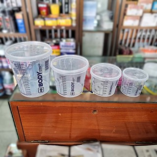 ถ้วยตวงสี HB Body แก้วตวงสี ผสมสีพ่น แลคเกอร์ ทินเนอร์ มี4ขน…