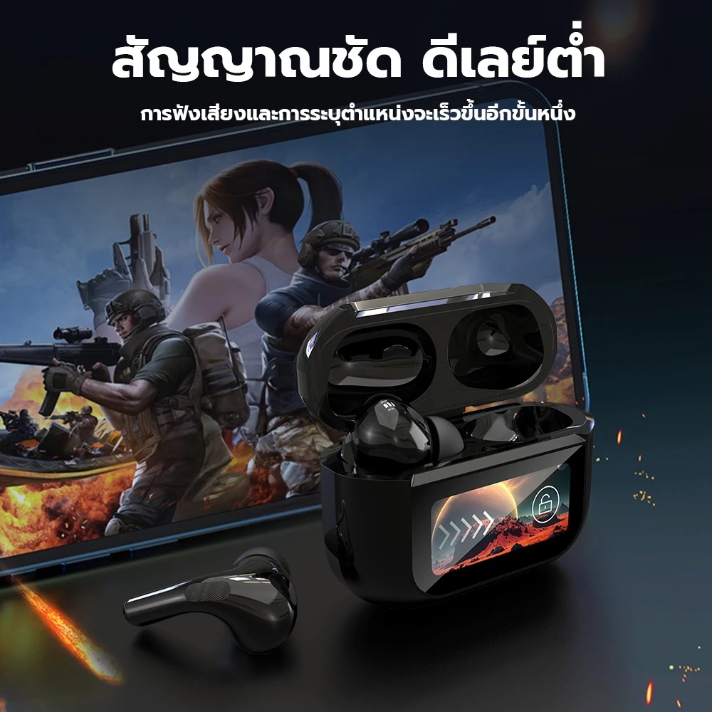 🔥 หูฟังบลูทูธ a9 pro หูฟัง ตัดเสียงรบกวน หน้าจอLCD หูฟังbluetooth5.4 ระบบสัมผัส​ หูฟังไร้สาย 1บาท หูฟังครอบหู หูฟัง type