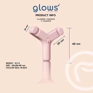 (ใหม่) ยางกัดจัดฟันใส รีเทนเนอร์ใส Glows Aligner Chewies รุ่น Y SHAPED