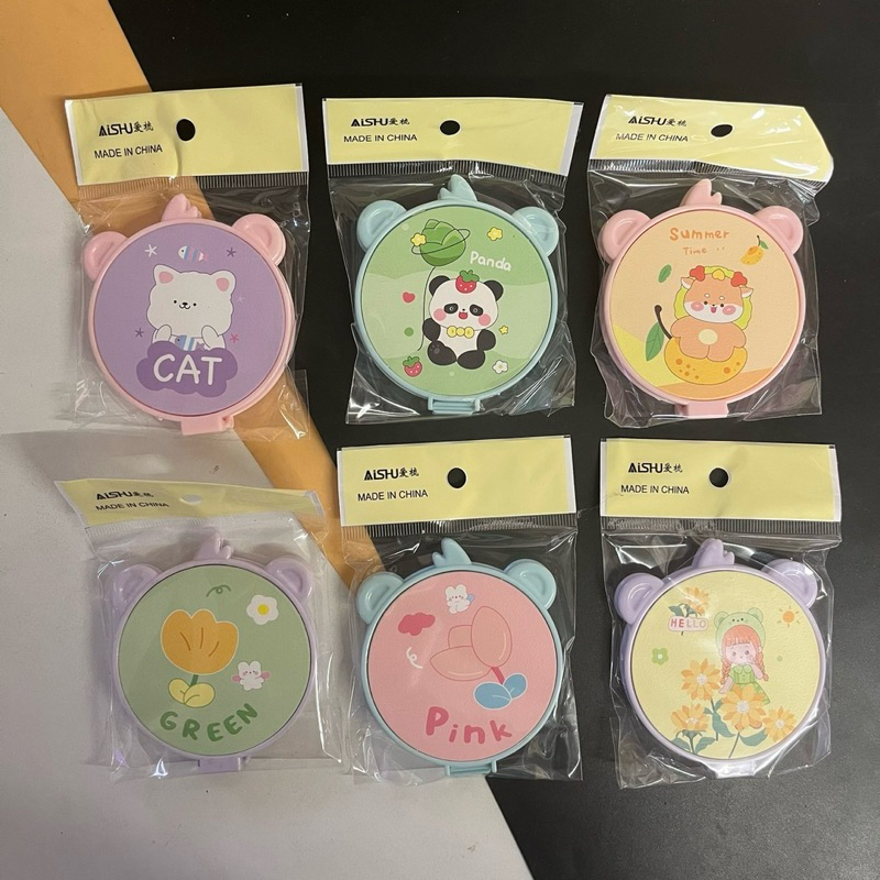 สุ่มแบบสินค้ามีหลายแบบ(ยกโหล 12 ชิ้น) No.278  กระจก กระจกขนาดพกพา มินิมอล คละลาย สุ่มแบบสินค้ามีหลายแบบ