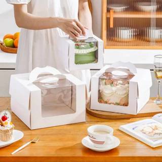 กล่องเค้กปอนด์ กล่องเค้กสีขาว ขนาด 4/ 6 นิ้ว (1/4,1 ปอนด์) ม…