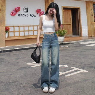 กางเกงยีนส์ขากระบอก รุ่น Thiny Jeans