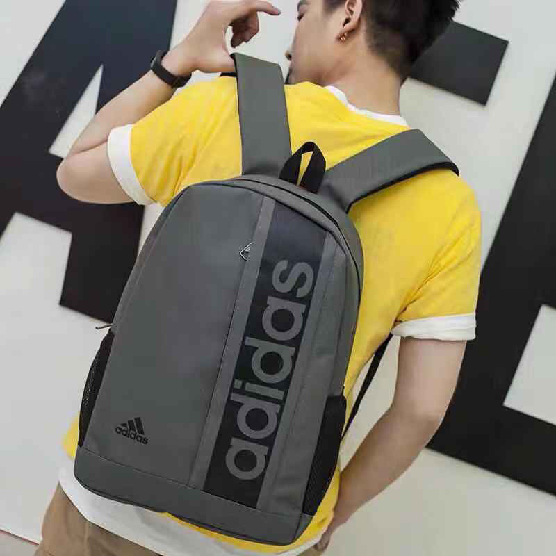 ADIDAS กระเป๋าเป้เดินทาง นักเรียน คอมพิวเตอร์แบบสบาย ขนาดใหญ่ คุณภาพดี