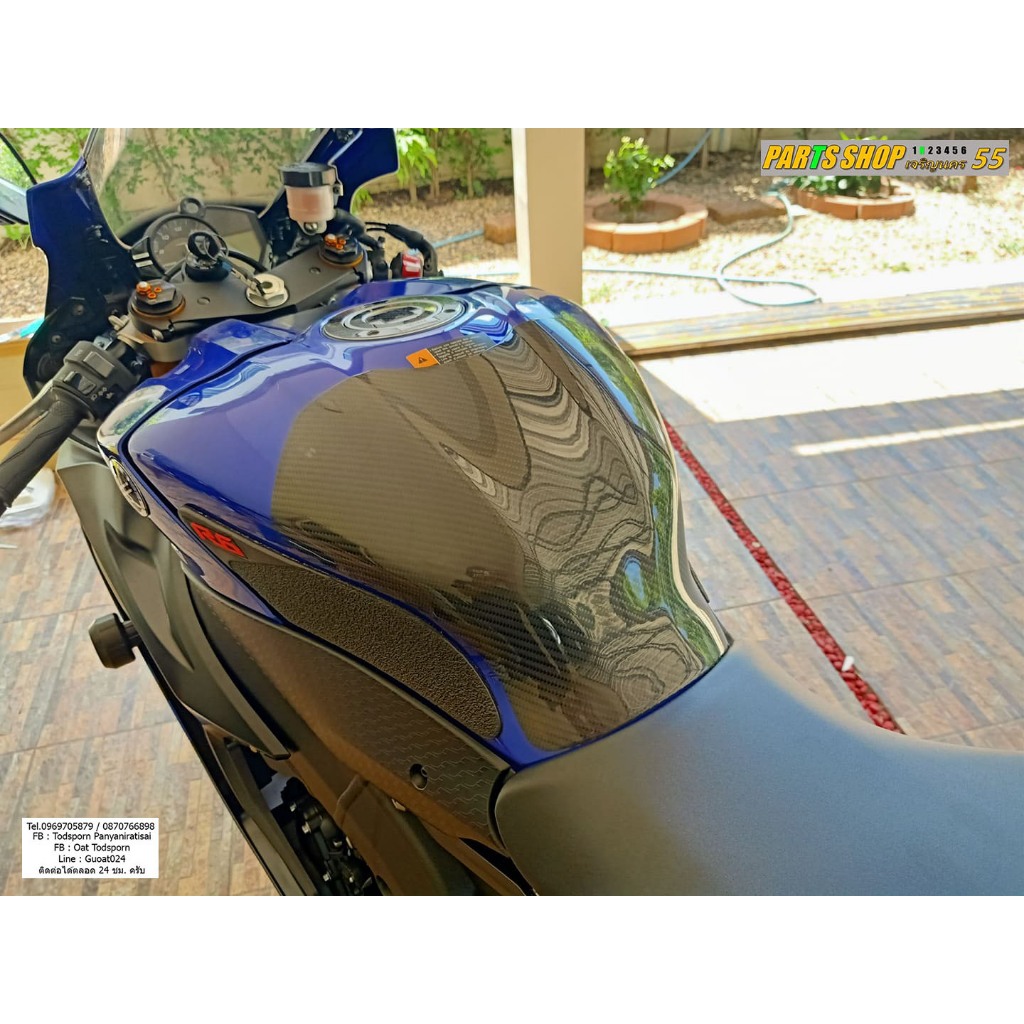 ครอบถังเพียวคารบอน์ Yamha R6